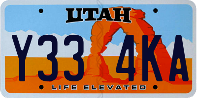 UT license plate Y334KA