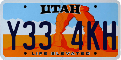 UT license plate Y334KH