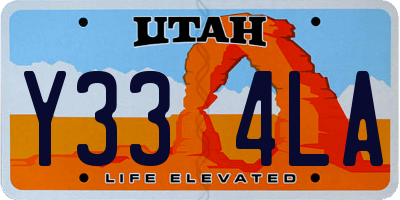 UT license plate Y334LA