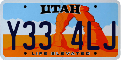 UT license plate Y334LJ