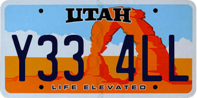 UT license plate Y334LL