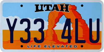 UT license plate Y334LU