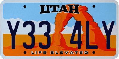 UT license plate Y334LY