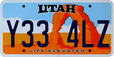 UT license plate Y334LZ