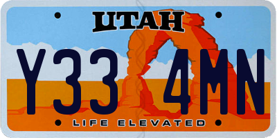UT license plate Y334MN