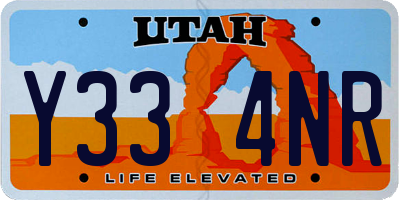 UT license plate Y334NR