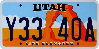 UT license plate Y334OA