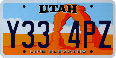 UT license plate Y334PZ