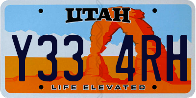 UT license plate Y334RH