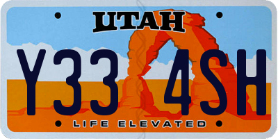 UT license plate Y334SH