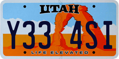 UT license plate Y334SI