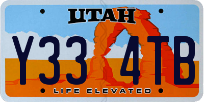 UT license plate Y334TB