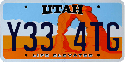 UT license plate Y334TG