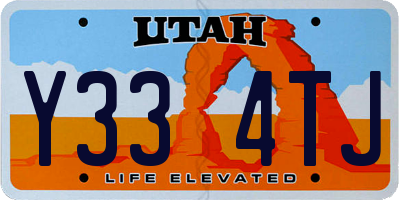 UT license plate Y334TJ