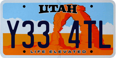 UT license plate Y334TL