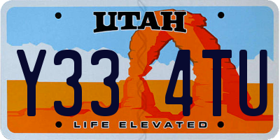 UT license plate Y334TU