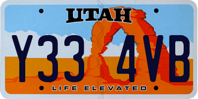 UT license plate Y334VB