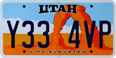 UT license plate Y334VP