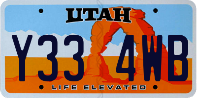UT license plate Y334WB