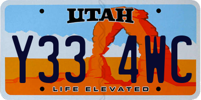 UT license plate Y334WC