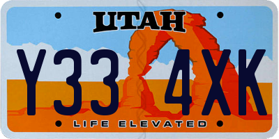 UT license plate Y334XK