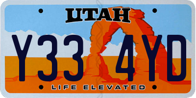 UT license plate Y334YD
