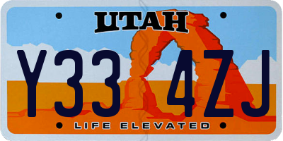 UT license plate Y334ZJ