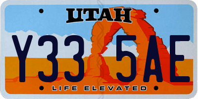 UT license plate Y335AE