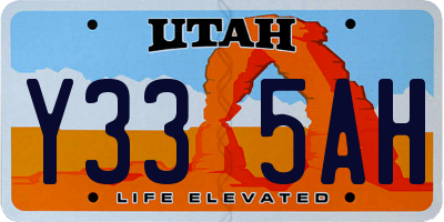 UT license plate Y335AH
