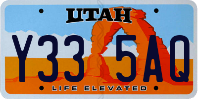 UT license plate Y335AQ