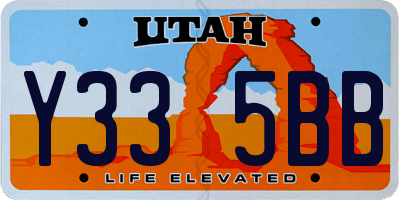 UT license plate Y335BB