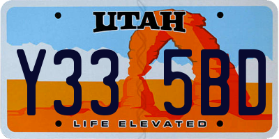 UT license plate Y335BD