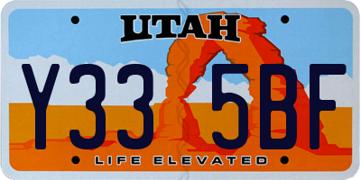 UT license plate Y335BF