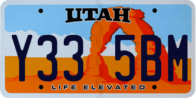 UT license plate Y335BM