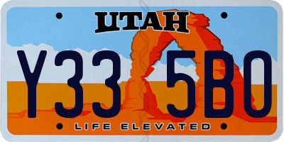 UT license plate Y335BO