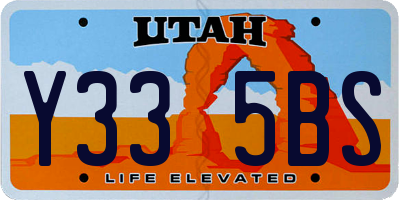 UT license plate Y335BS
