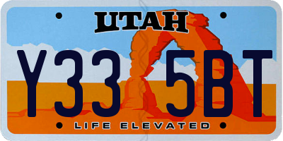 UT license plate Y335BT