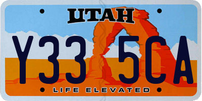 UT license plate Y335CA