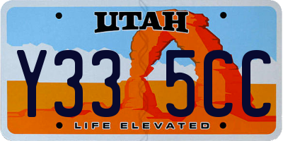 UT license plate Y335CC