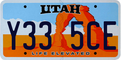 UT license plate Y335CE