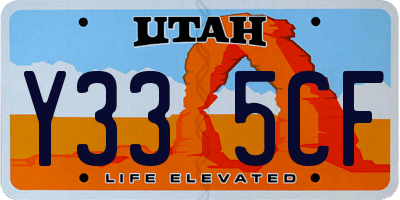 UT license plate Y335CF