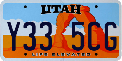 UT license plate Y335CG