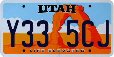 UT license plate Y335CJ
