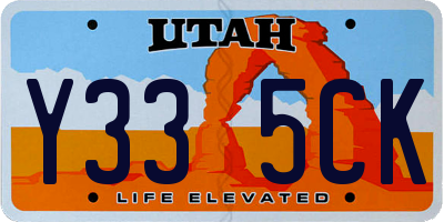 UT license plate Y335CK
