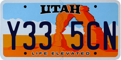 UT license plate Y335CN