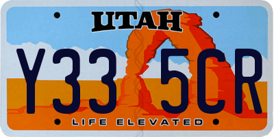 UT license plate Y335CR