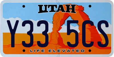 UT license plate Y335CS