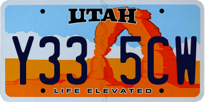 UT license plate Y335CW