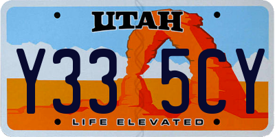 UT license plate Y335CY