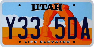 UT license plate Y335DA